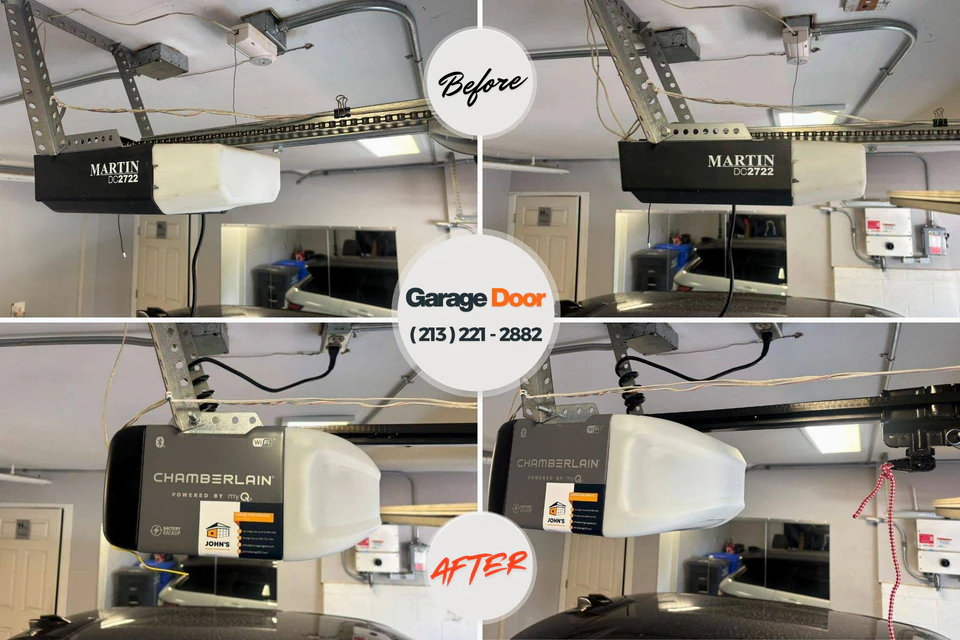 Before and after: garage door repair Maltby, WA